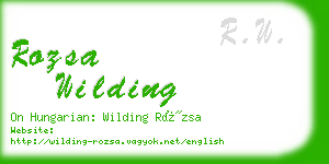 rozsa wilding business card